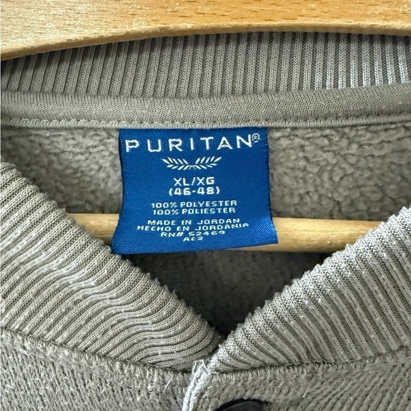 Puritan Men’s 3 button Size Xl 46-48 Pullover Long Sleeve 100% Polyester - Picture 3 of 4